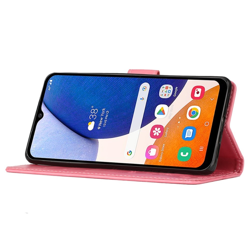 Samsung Galaxy A15 Mobilfodral med fjärilar, rosa