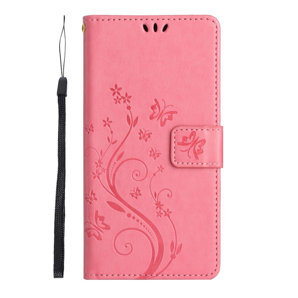 Samsung Galaxy A15 Mobilfodral med fjärilar, Rosa
