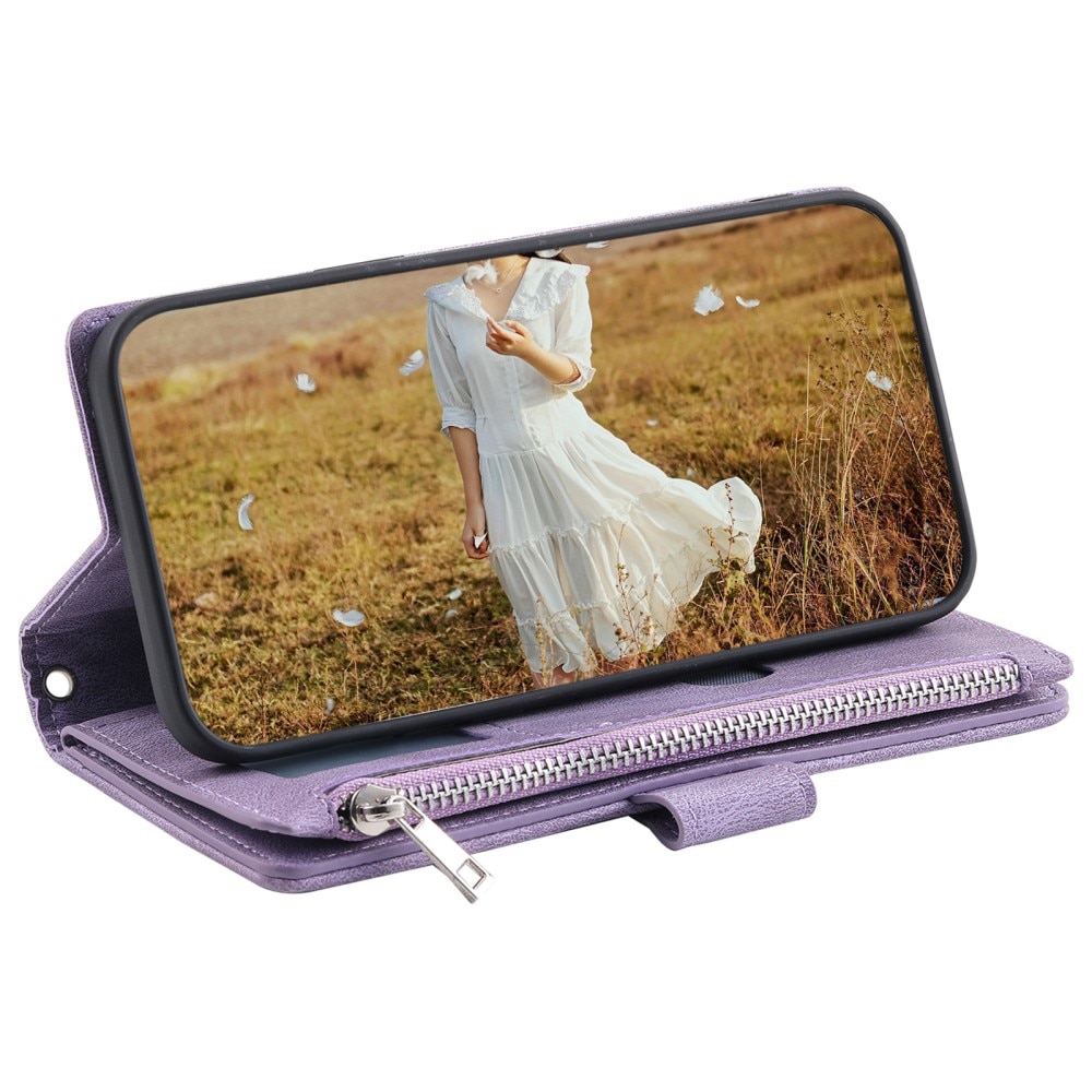 Samsung Galaxy S24 Quiltad plånboksväska, lila