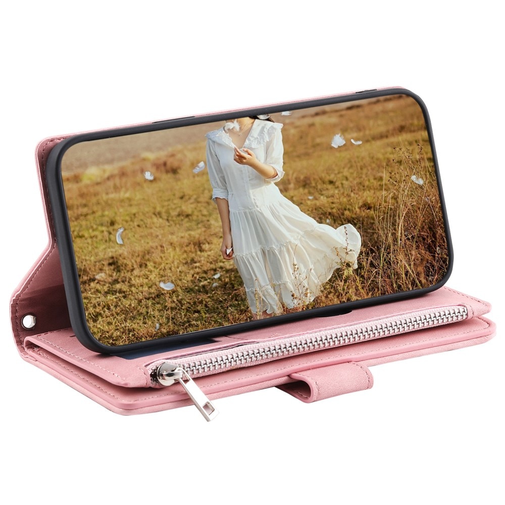 Samsung Galaxy S24 Quiltad plånboksväska, rosa