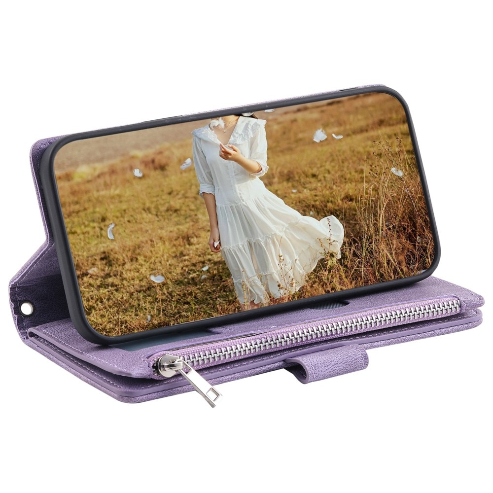 Samsung Galaxy S24 Plus Quiltad plånboksväska, lila
