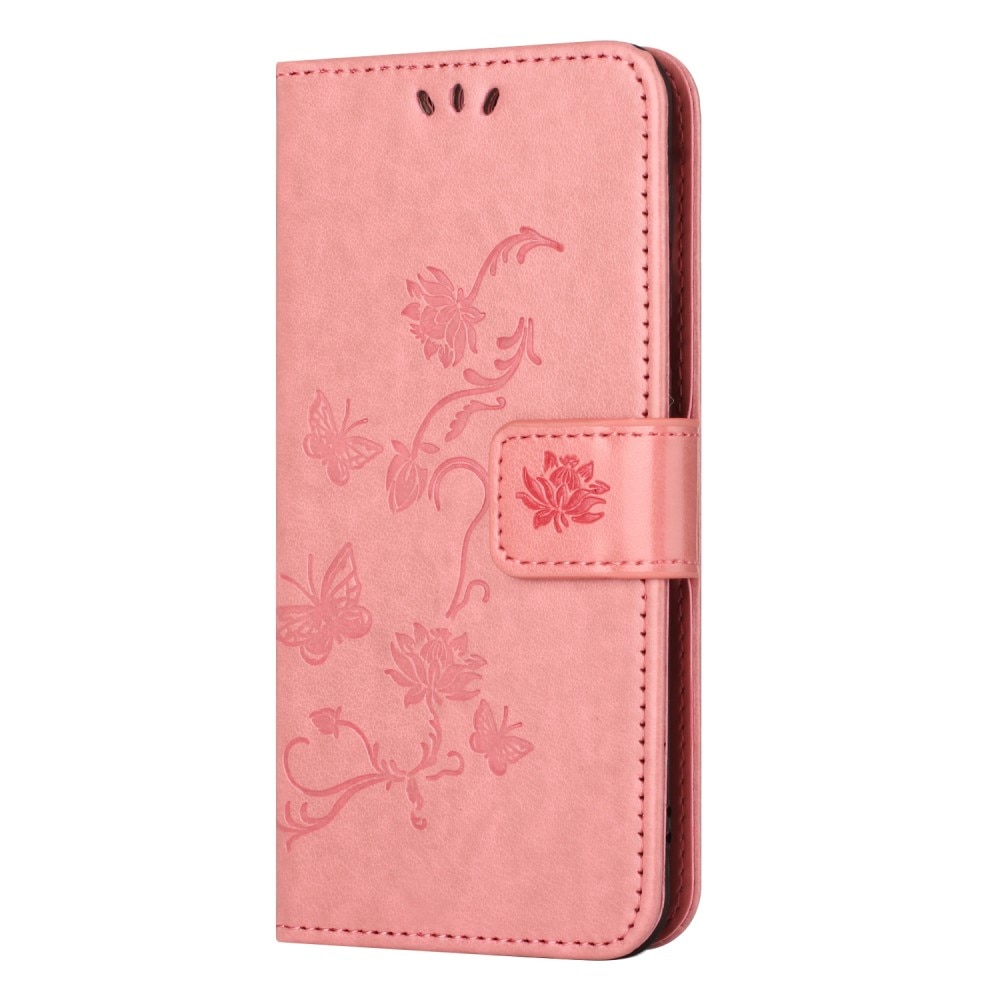 Samsung Galaxy S24 Mobilfodral med fjärilar, rosa