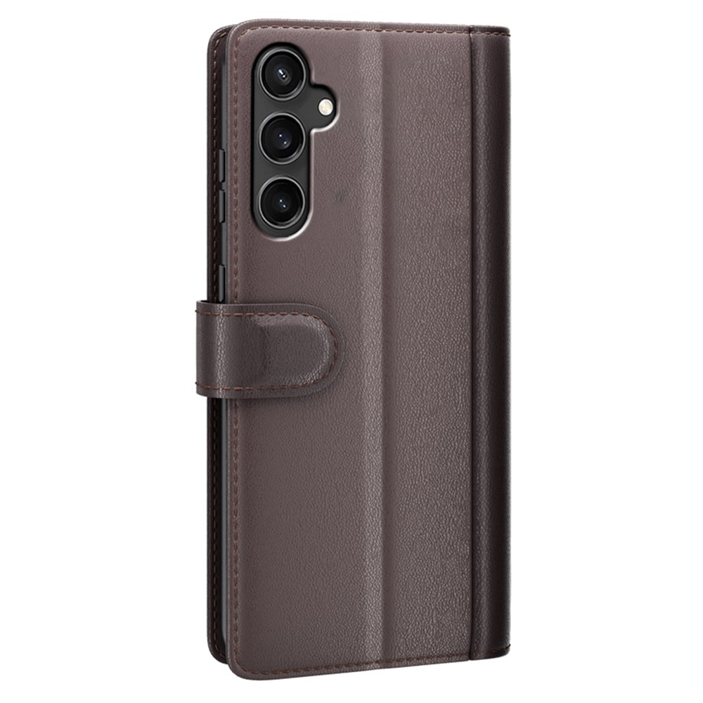 Samsung Galaxy S23 FE Plånboksfodral i Äkta Läder, brun