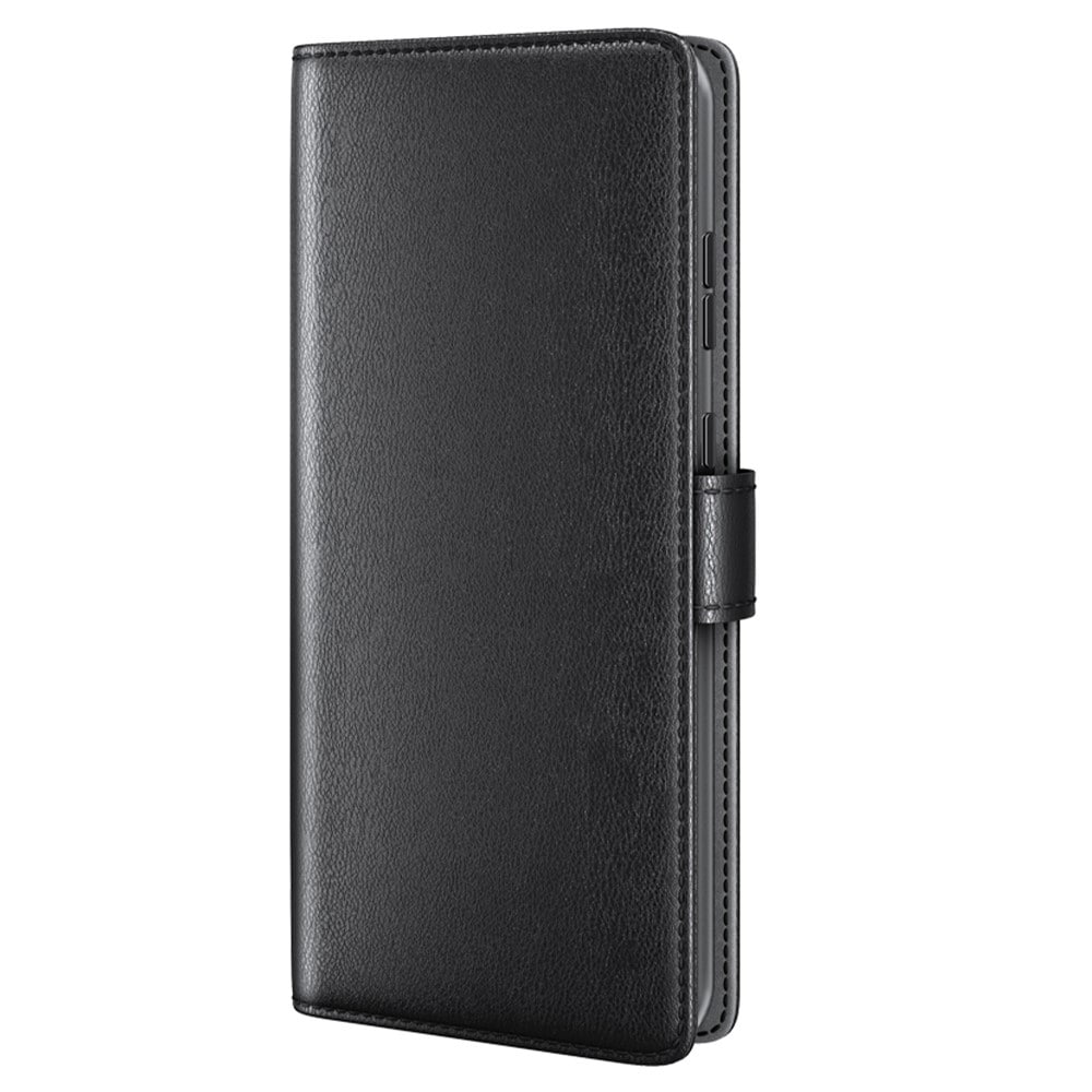 Samsung Galaxy S23 FE Plånboksfodral i Äkta Läder, Svart