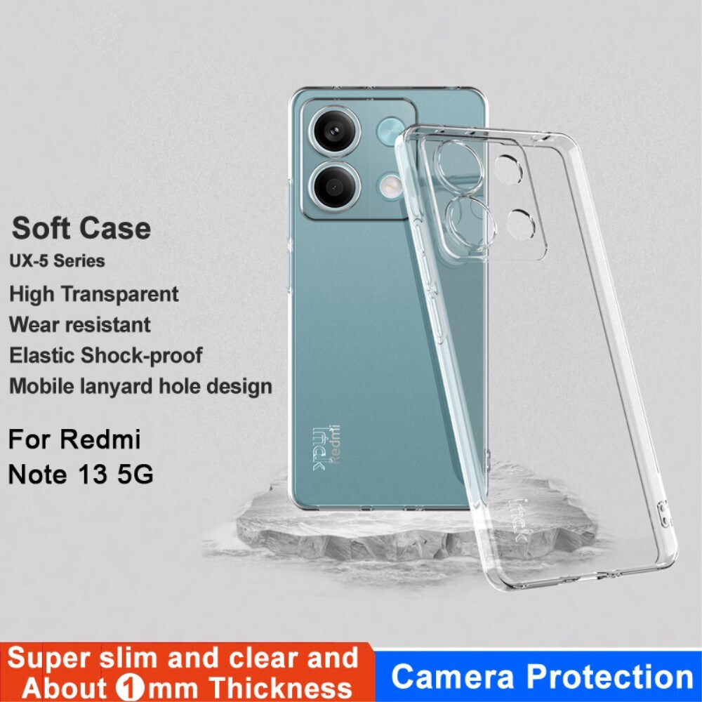 Xiaomi Redmi Note 13 Skal i TPU, Genomskinlig