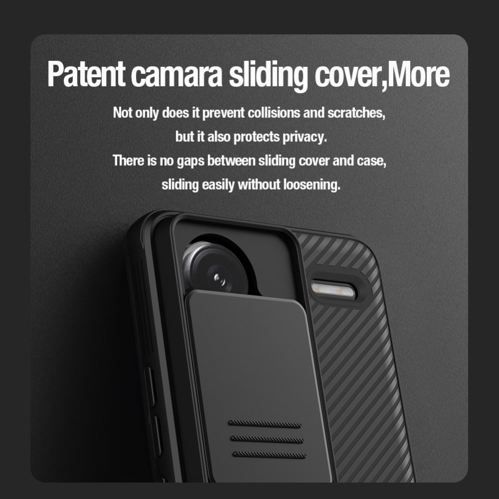 Xiaomi Redmi Note 13 Pro Plus Skal med kameraskydd - CamShield, Svart