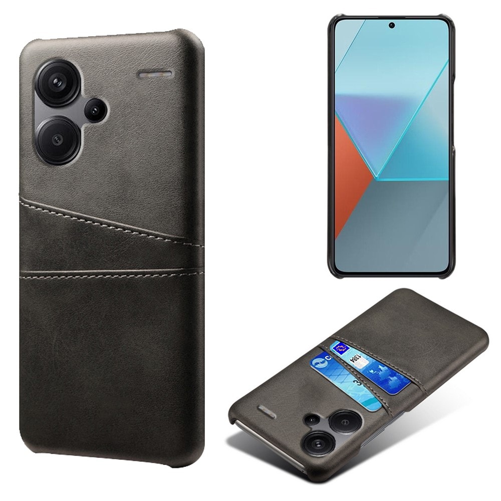 Xiaomi Redmi Note 13 Pro Plus Snyggt skal med 2 kortfack, Svart