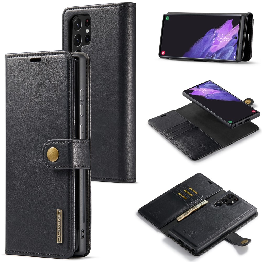 Samsung Galaxy S24 Ultra Plånboksfodral med avtagbart skal, svart
