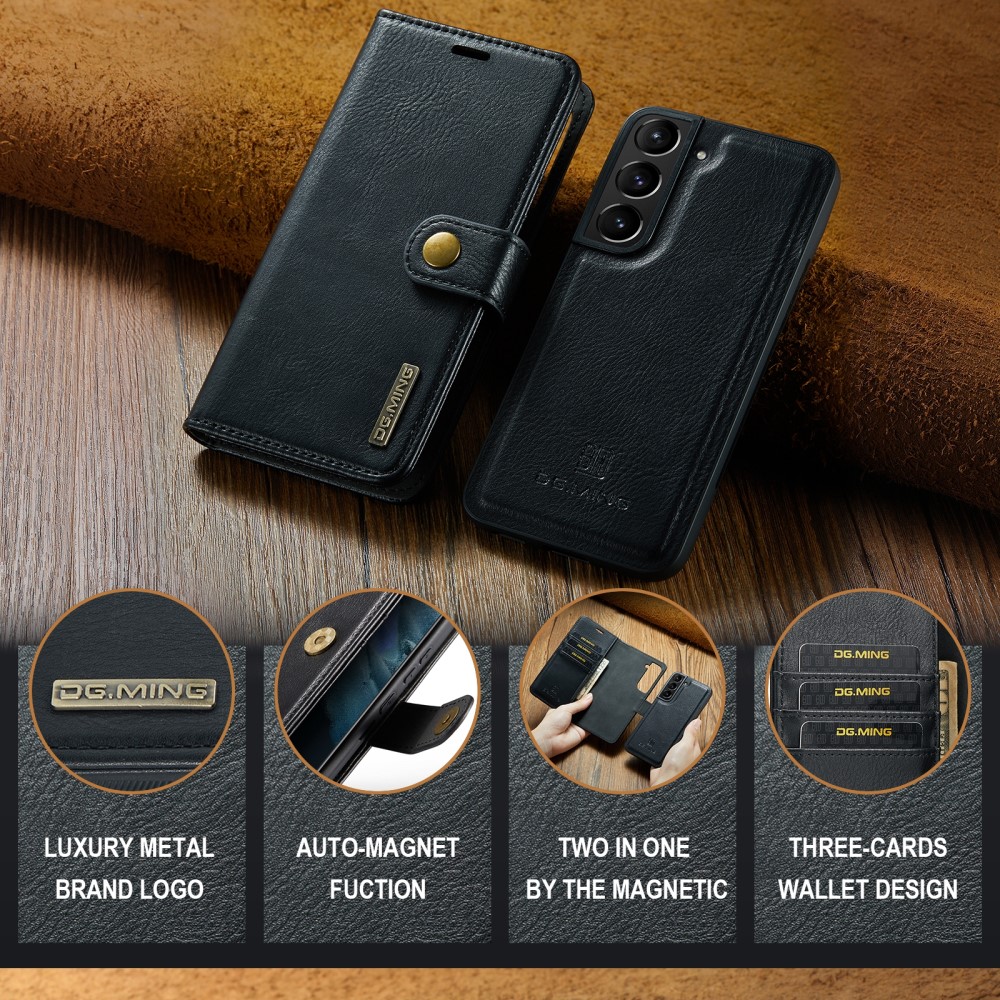 Samsung Galaxy S24 Plus Plånboksfodral med avtagbart skal, Black