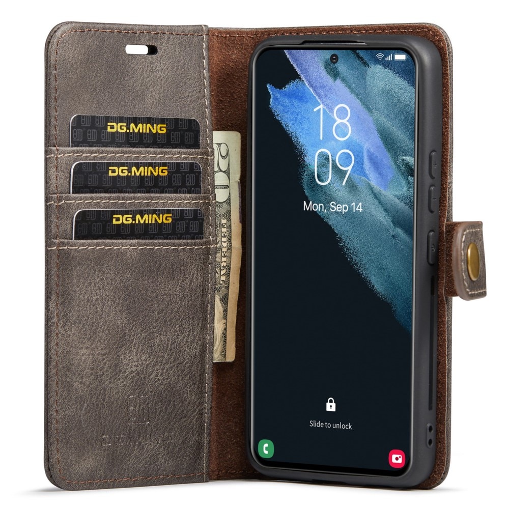 Samsung Galaxy S24 Plus Plånboksfodral med avtagbart skal, brun