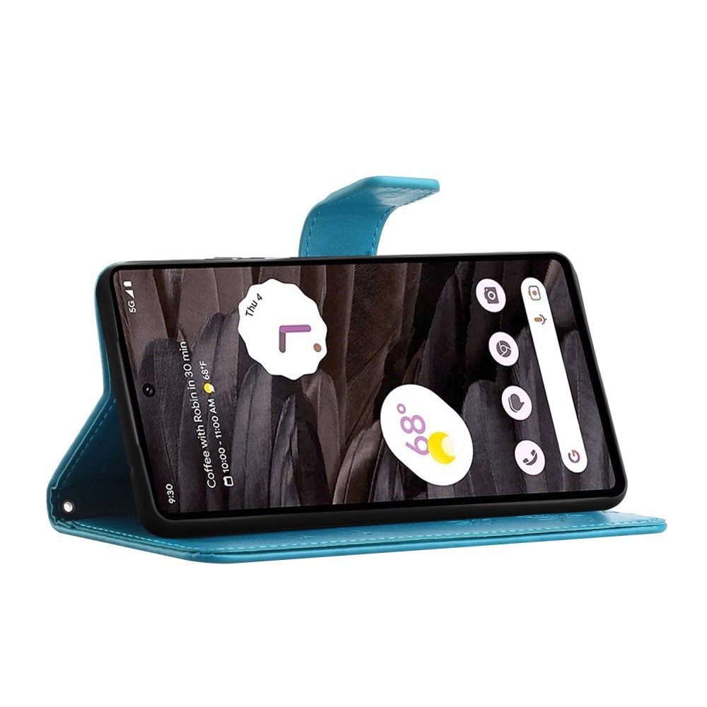 Google Pixel 8a Mobilfodral med fjärilar, blå