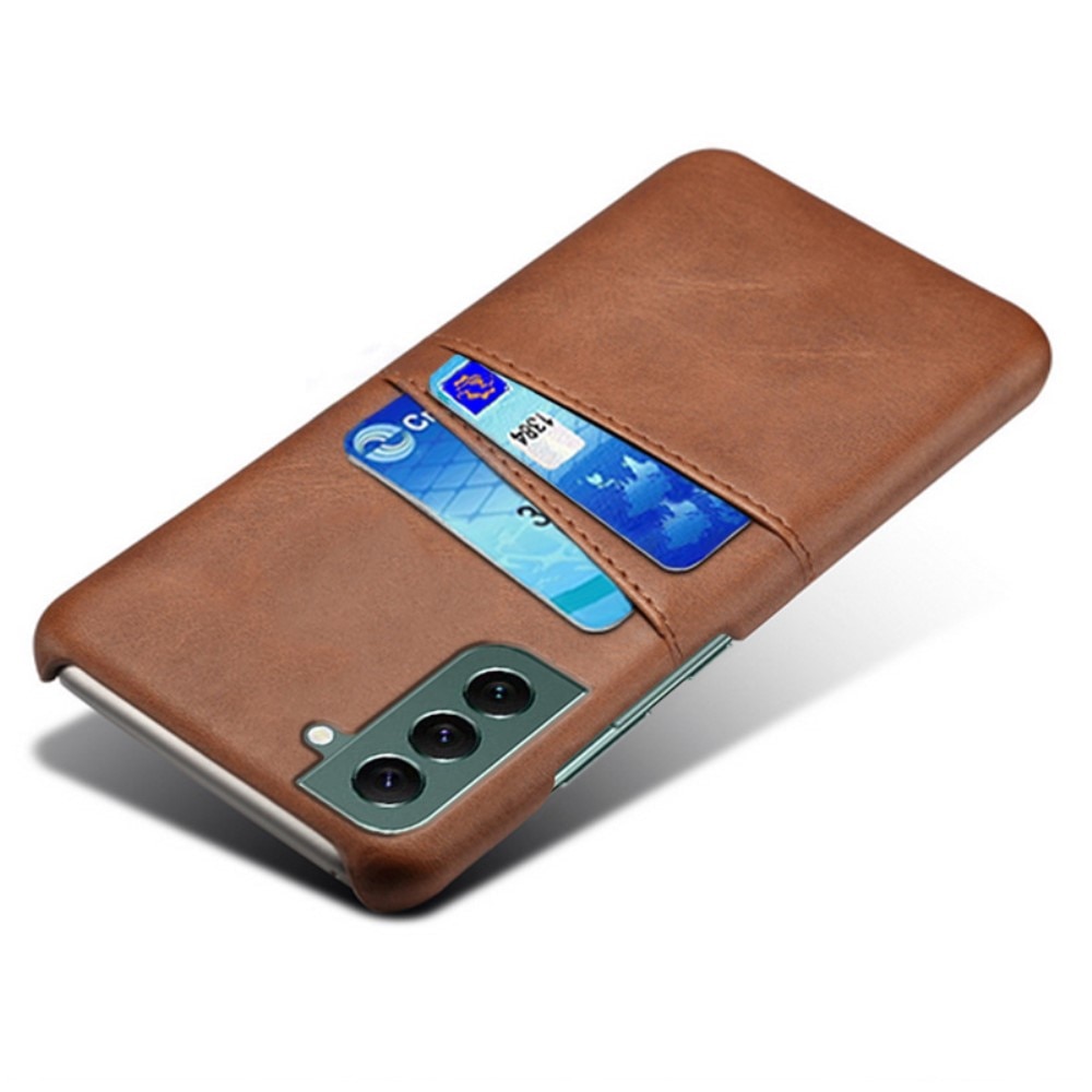 Samsung Galaxy S24 Snyggt skal med 2 kortfack, brun