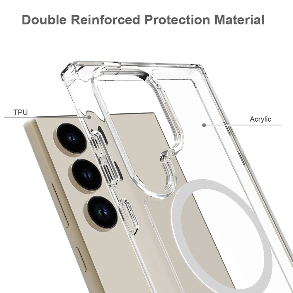 Samsung Galaxy S24 Ultra MagSafe Hybrid-skal, transparent