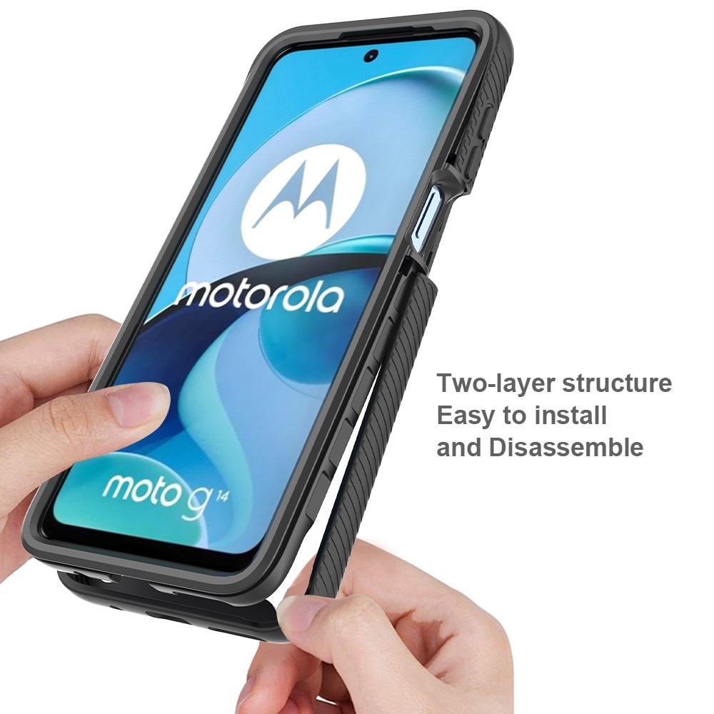 Motorola Moto G14 Mobilskal Full Protection, svart