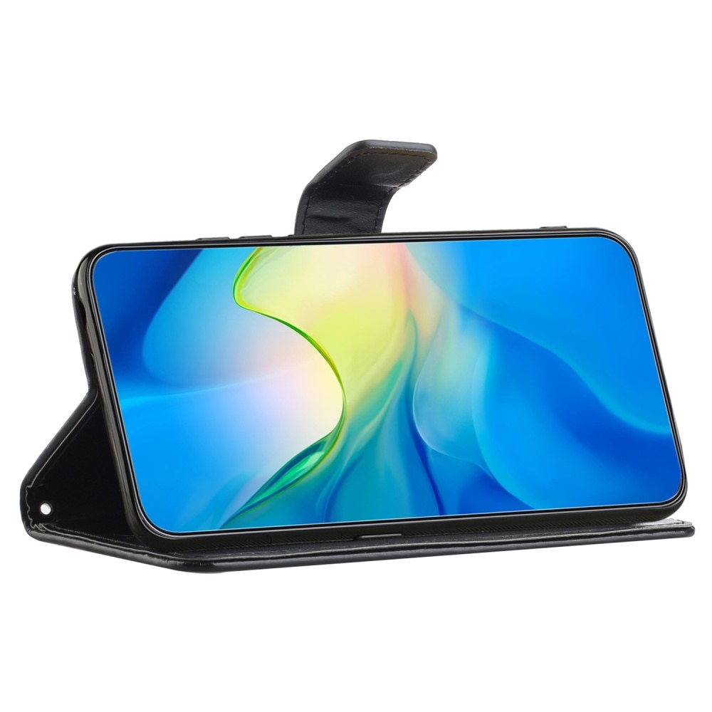 Samsung Galaxy A55 Mobilfodral med fjärilar, svart