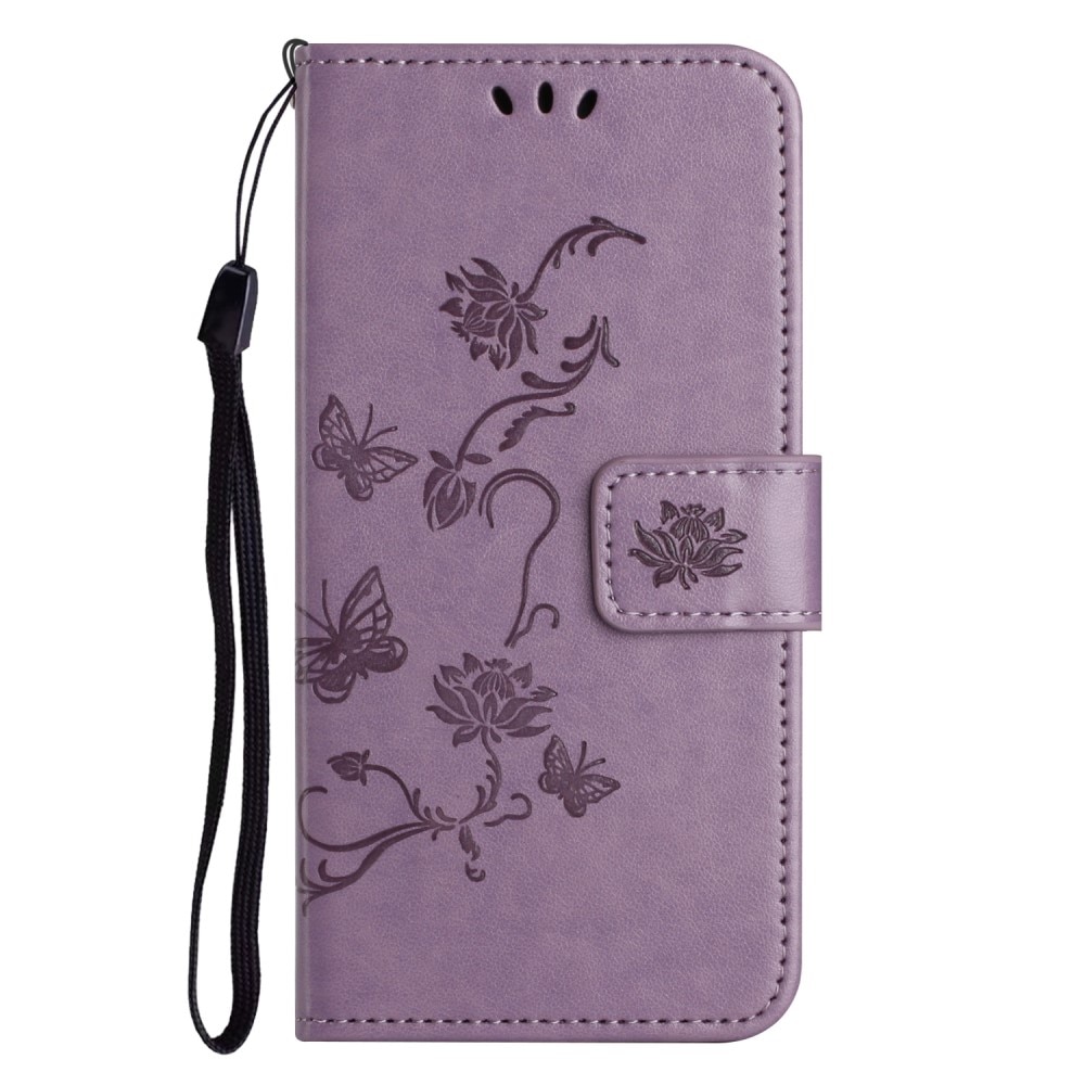 Samsung Galaxy A55 Mobilfodral med fjärilar, lila