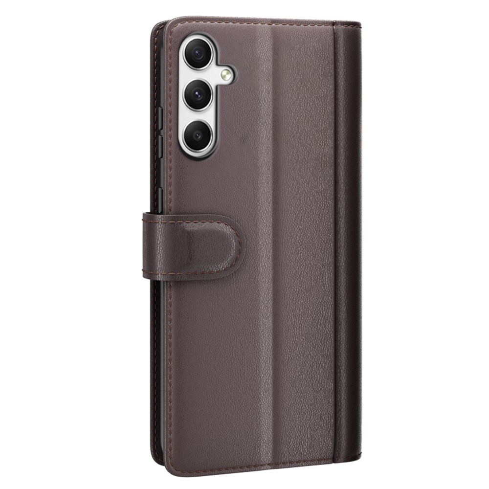Samsung Galaxy A35 Plånboksfodral i Äkta Läder, brun