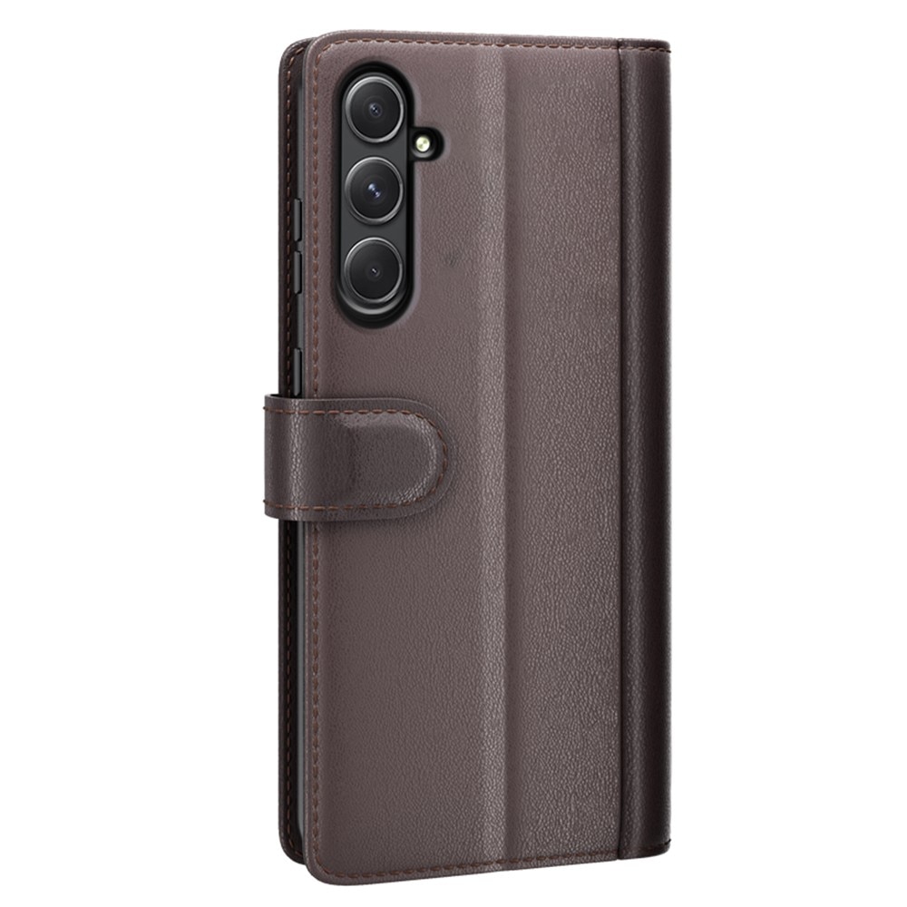 Samsung Galaxy A55 Plånboksfodral i Äkta Läder, brun