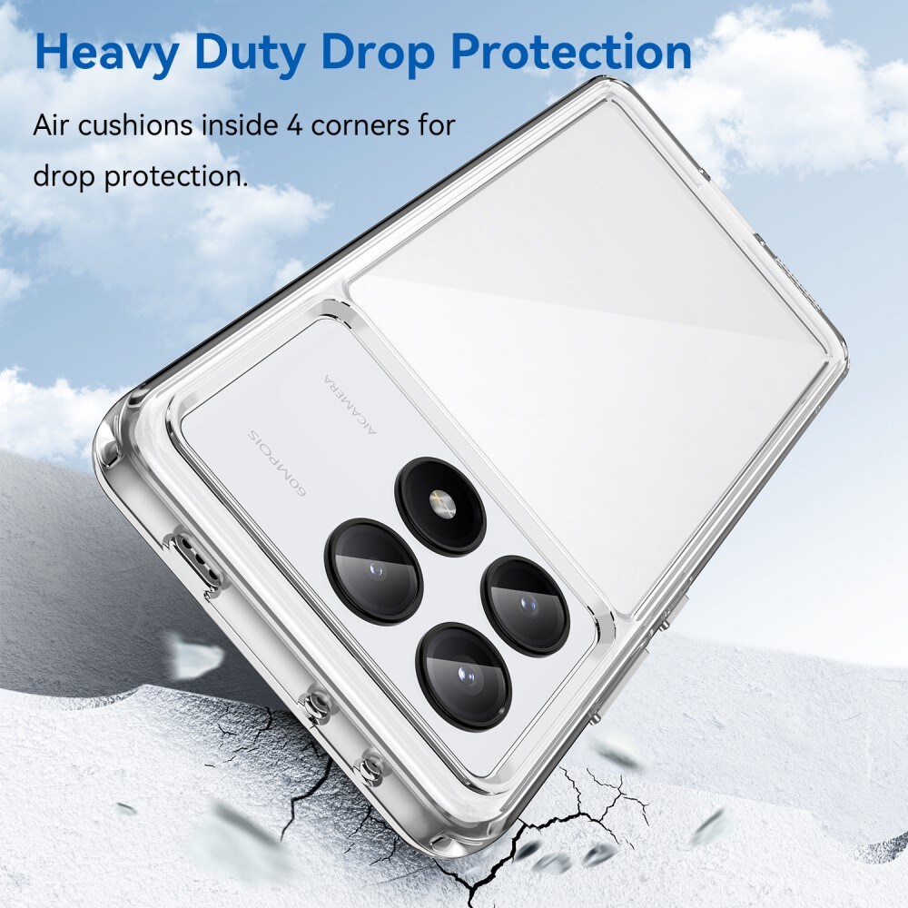 Xiaomi Poco X6 Pro Crystal Hybrid-skal, Genomskinlig