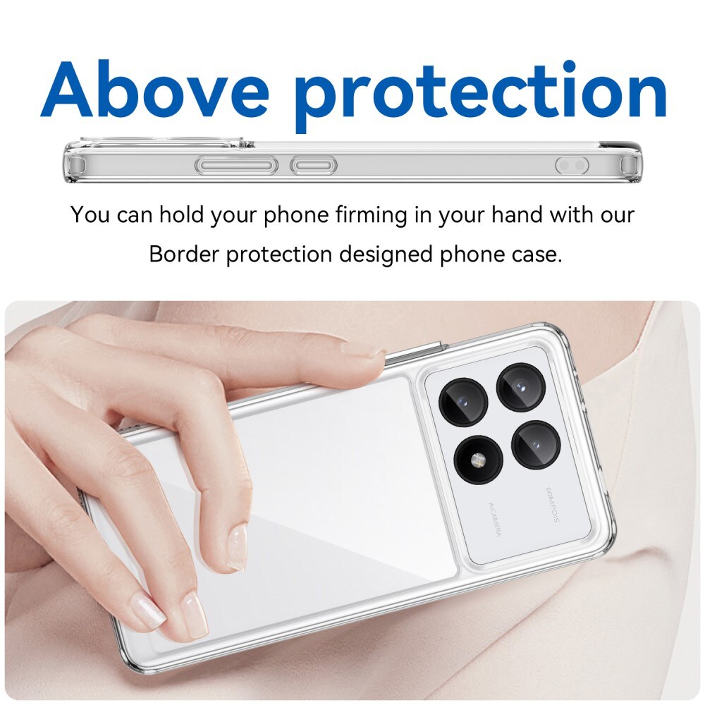 Xiaomi Poco X6 Pro Crystal Hybrid-skal, Genomskinlig