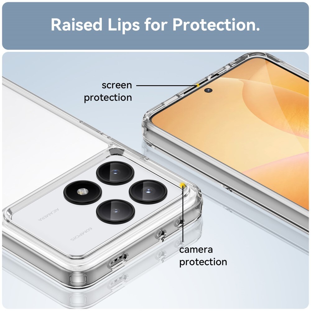 Xiaomi Poco X6 Pro Crystal Hybrid-skal, Genomskinlig