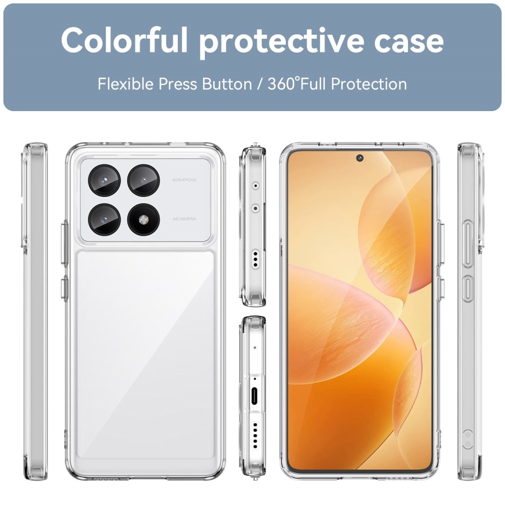 Xiaomi Poco X6 Pro Crystal Hybrid-skal, transparent