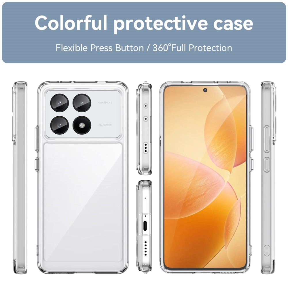 Xiaomi Poco X6 Pro Crystal Hybrid-skal, Genomskinlig