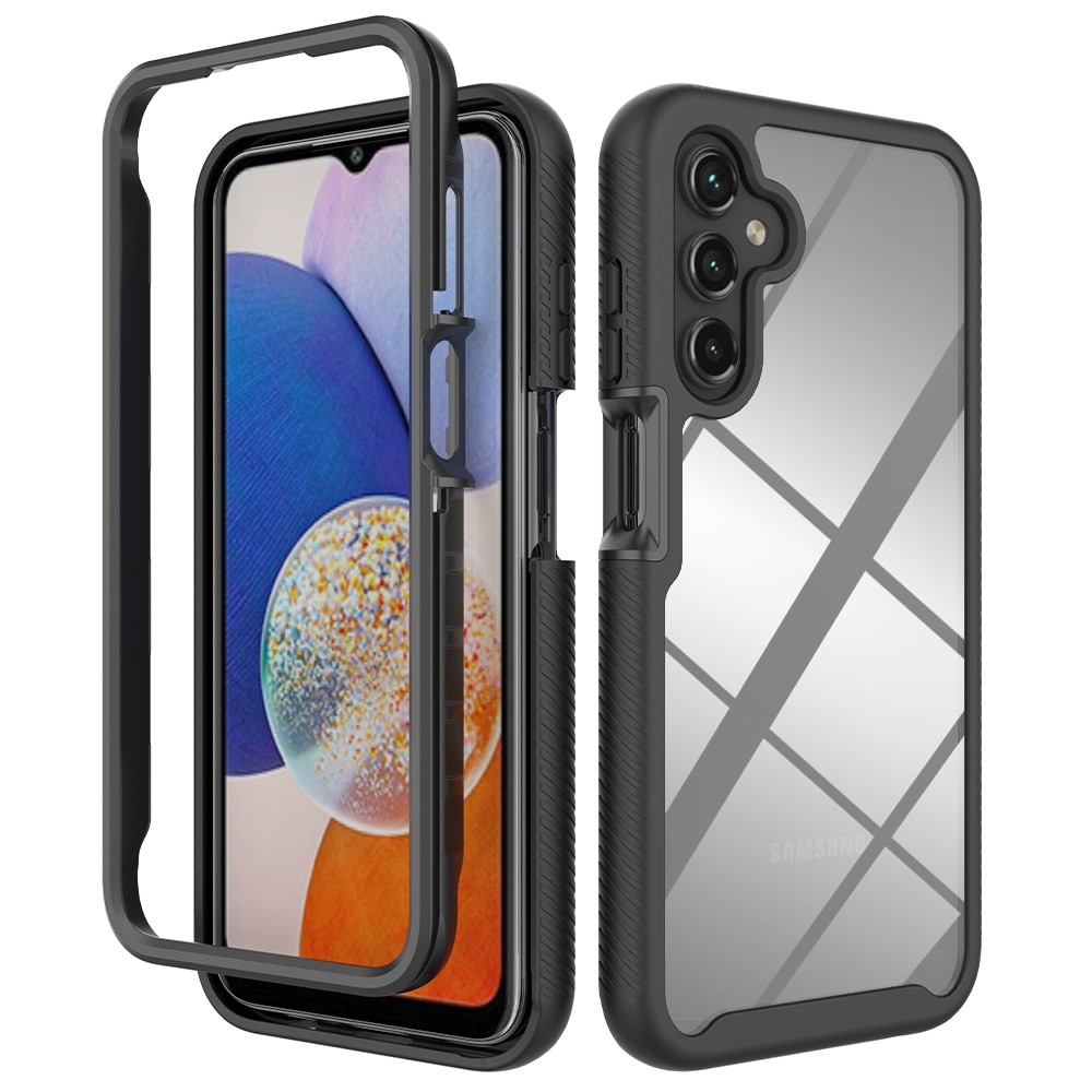 Samsung Galaxy A15 Stöttåligt mobilskal med skyddsram Svart