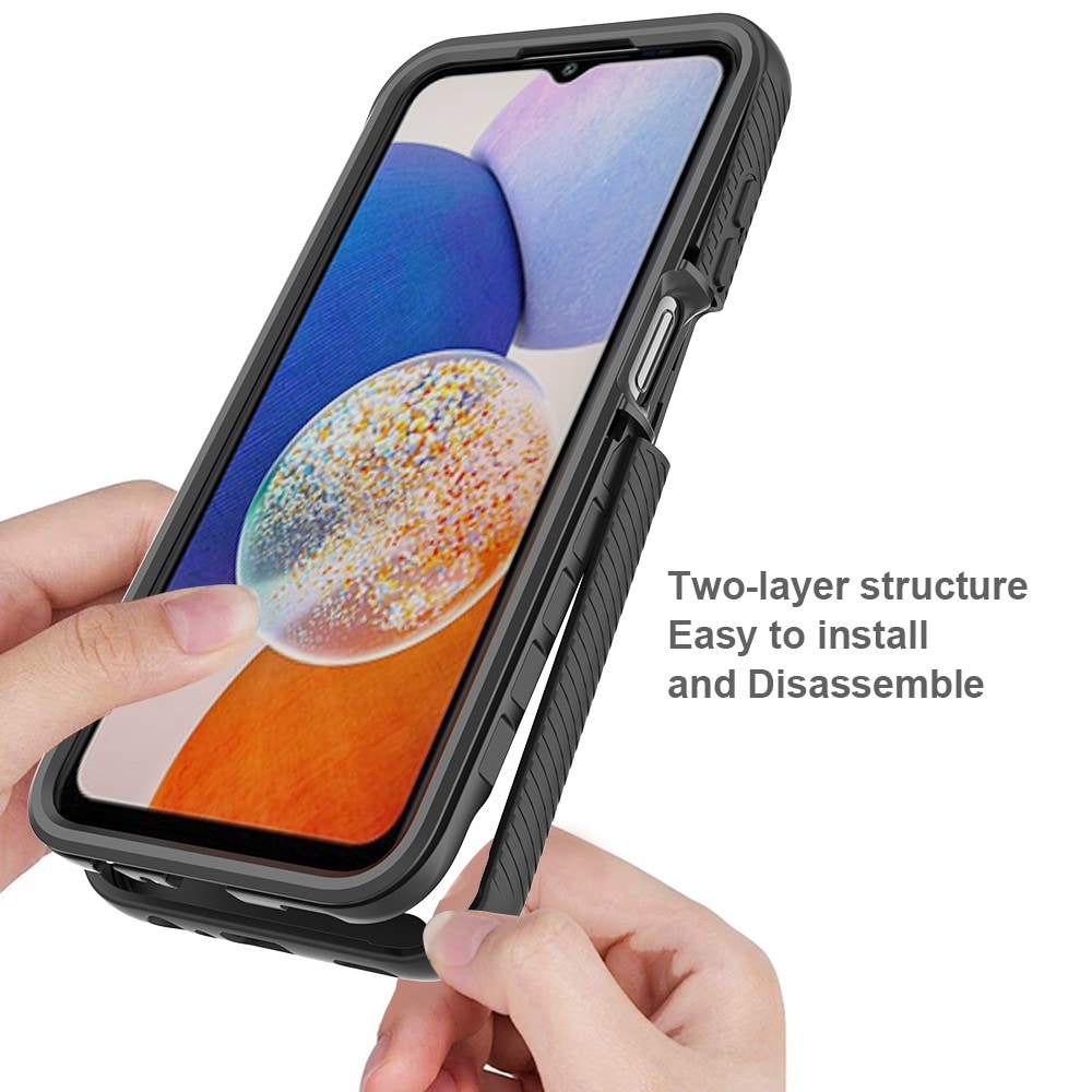 Samsung Galaxy A15 Stöttåligt mobilskal med skyddsram Svart