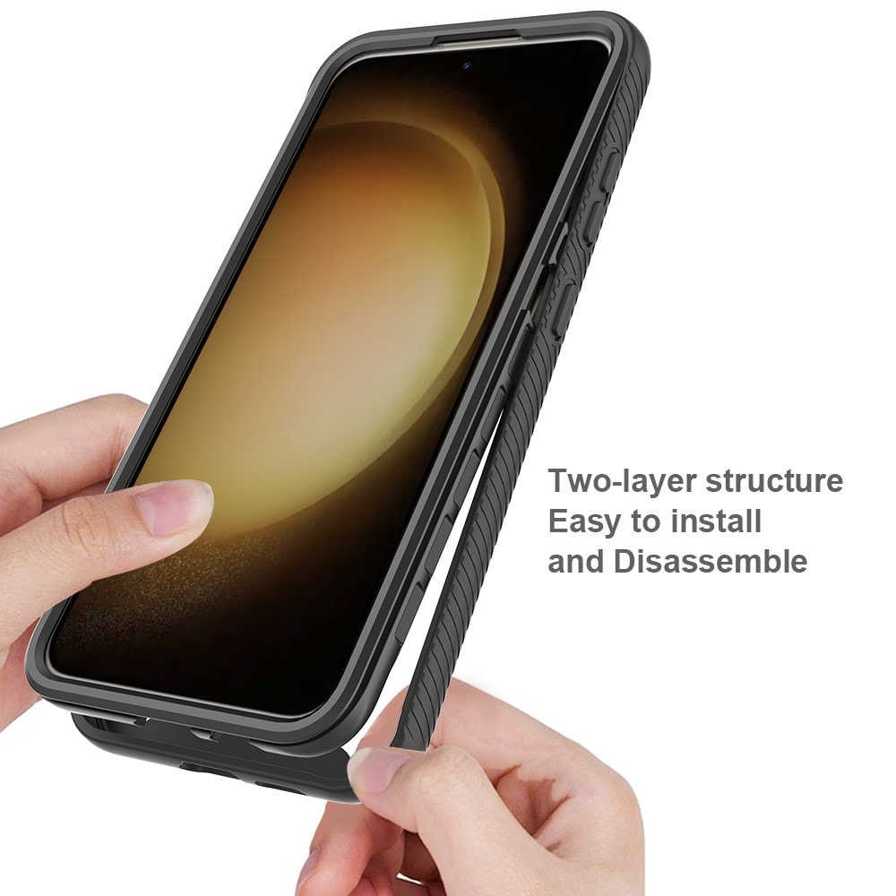 Samsung Galaxy S24 Plus Stöttåligt mobilskal med skyddsram Svart