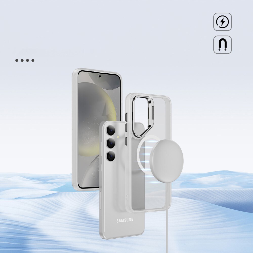 Samsung Galaxy S24 Ultra Hybridskal MagSafe med kickstand, Genomskinlig