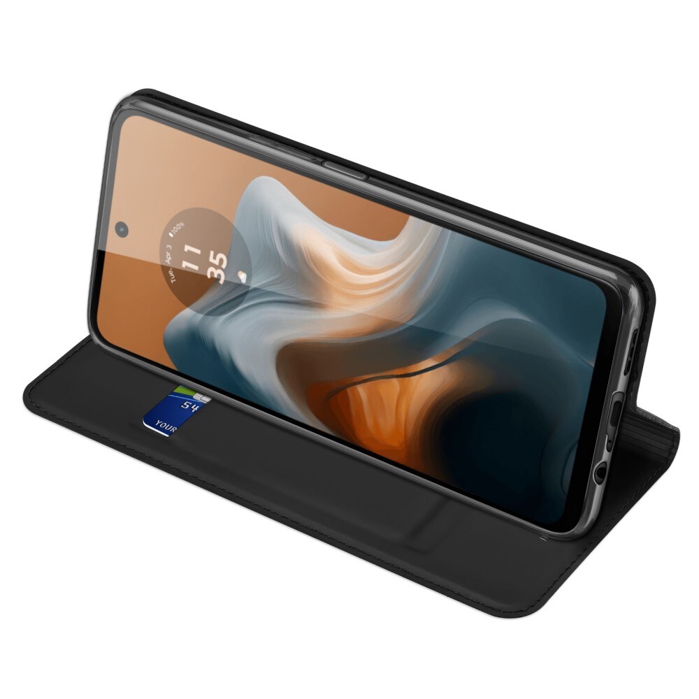 Motorola Moto G34 Slimmat mobilfodral, Svart