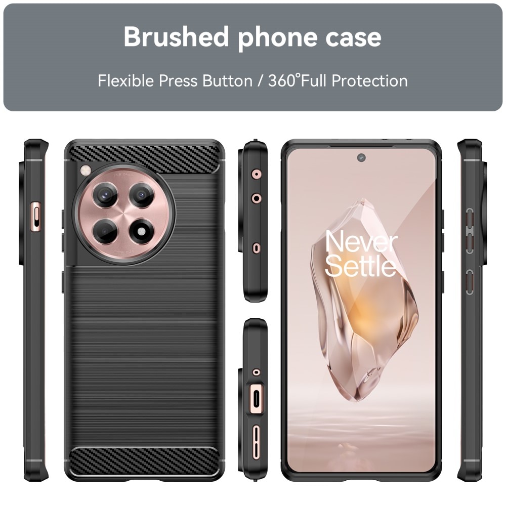 OnePlus 12R TPU-skal Brushed, Black
