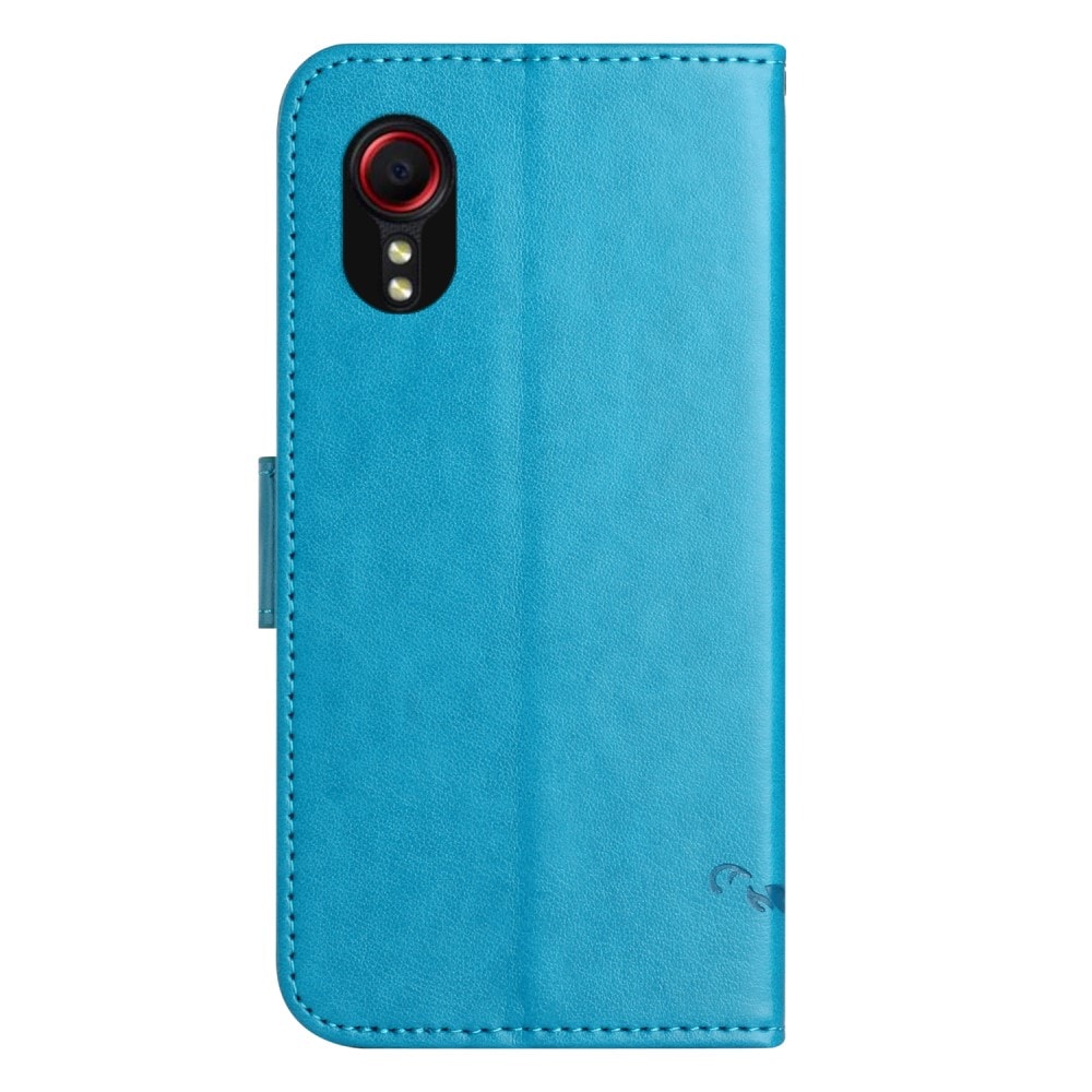 Samsung Galaxy Xcover 7 Mobilfodral med fjärilar, Blå