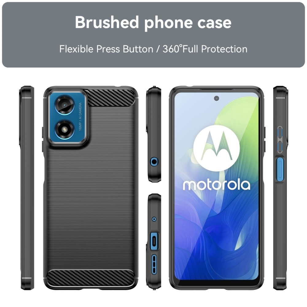 Motorola Moto G04 TPU-skal Brushed, Black