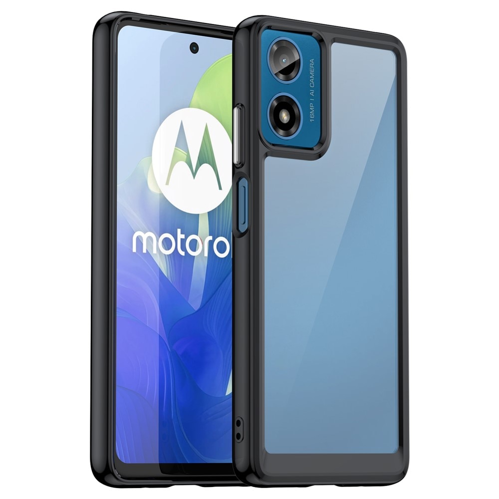Motorola Moto G24 Crystal Hybrid-skal, svart