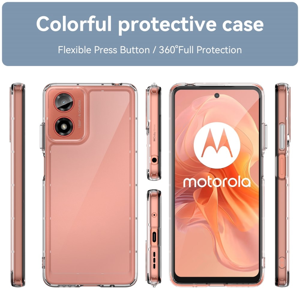 Motorola Moto G24 Crystal Hybrid-skal, transparent