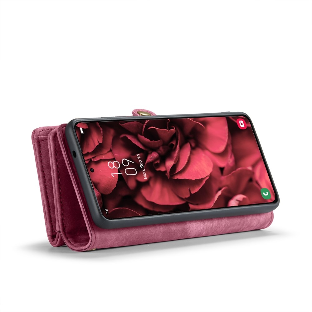 Samsung Galaxy S24 Rymligt plånboksfodral med många kortfack, Röd