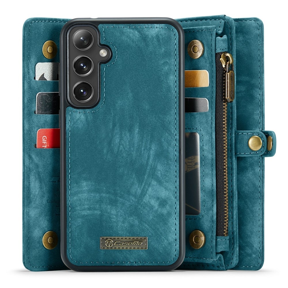 Samsung Galaxy S24 Plus Rymligt plånboksfodral med många kortfack, blå