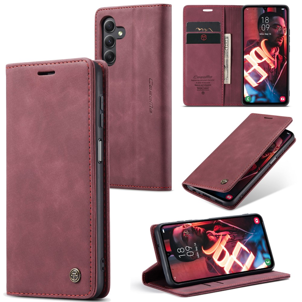 Samsung Galaxy A15 Slimmat plånboksfodral, Röd