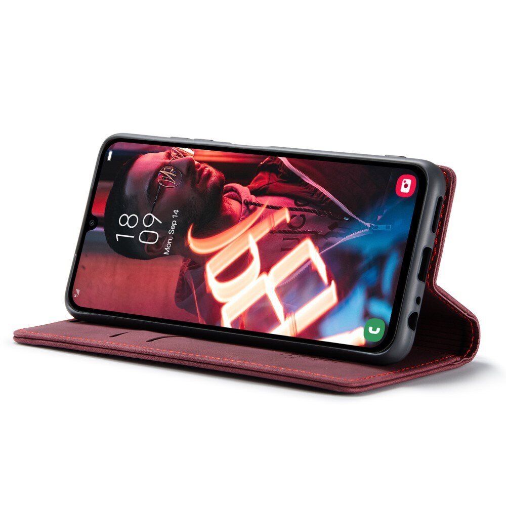Samsung Galaxy A15 Slimmat plånboksfodral, Röd
