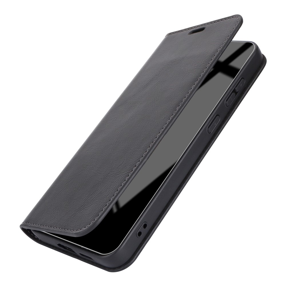 Samsung Galaxy S24 Smidigt mobilfodral i äkta läder, svart