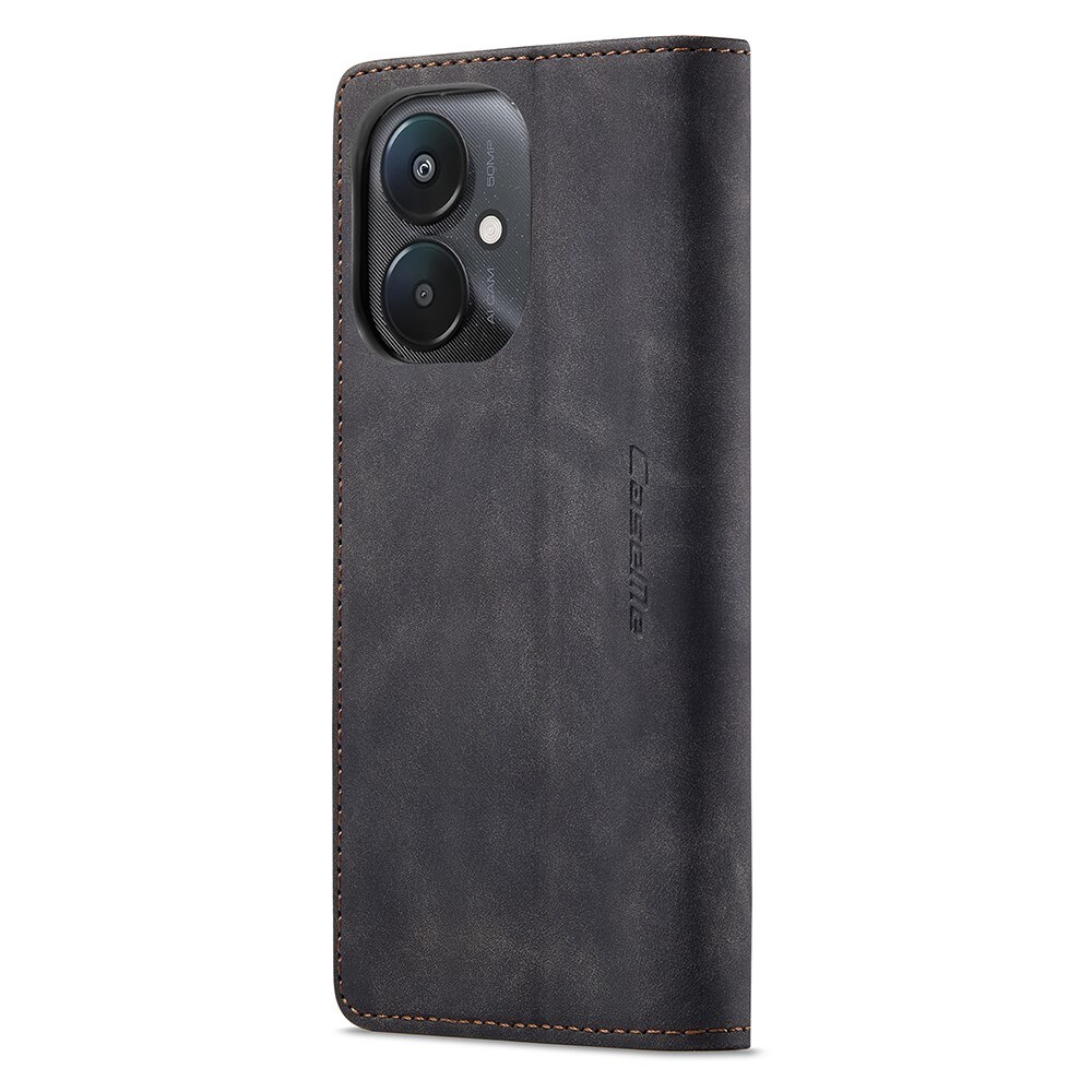 Xiaomi Redmi 13C Slimmat plånboksfodral, Svart