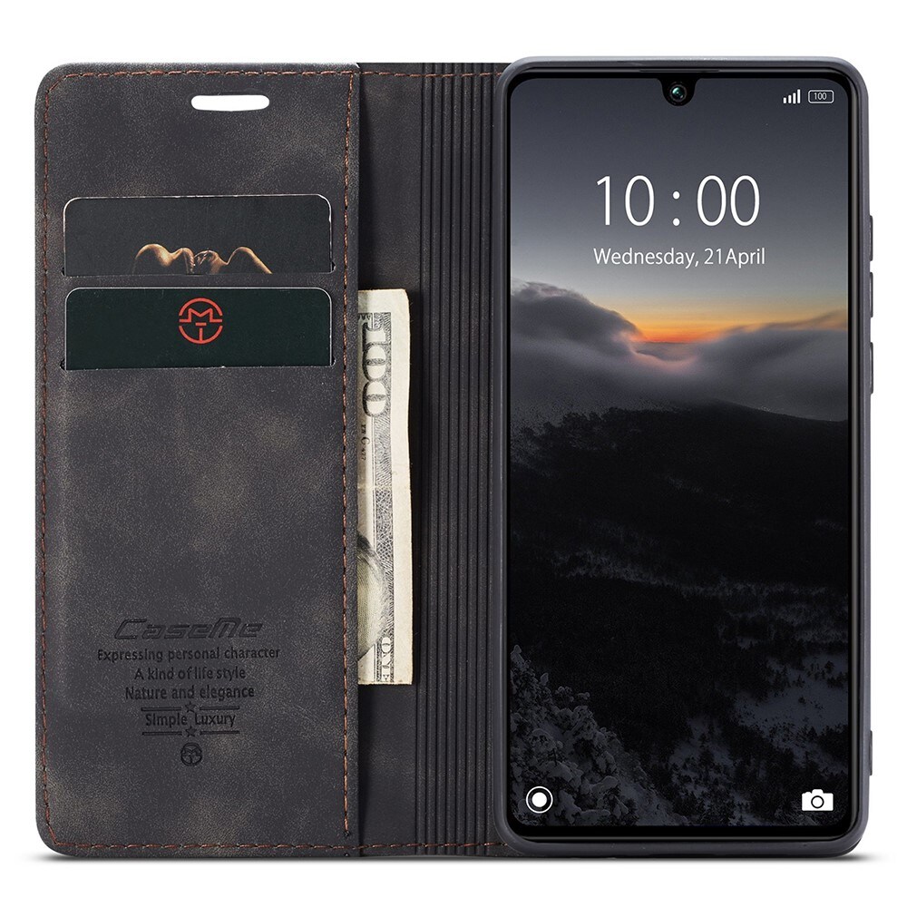 Xiaomi Redmi 13C Slimmat plånboksfodral, Svart