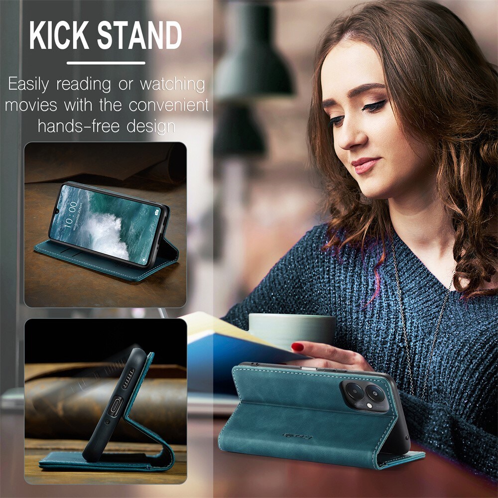 Xiaomi Redmi 13C Slimmat plånboksfodral, Blå