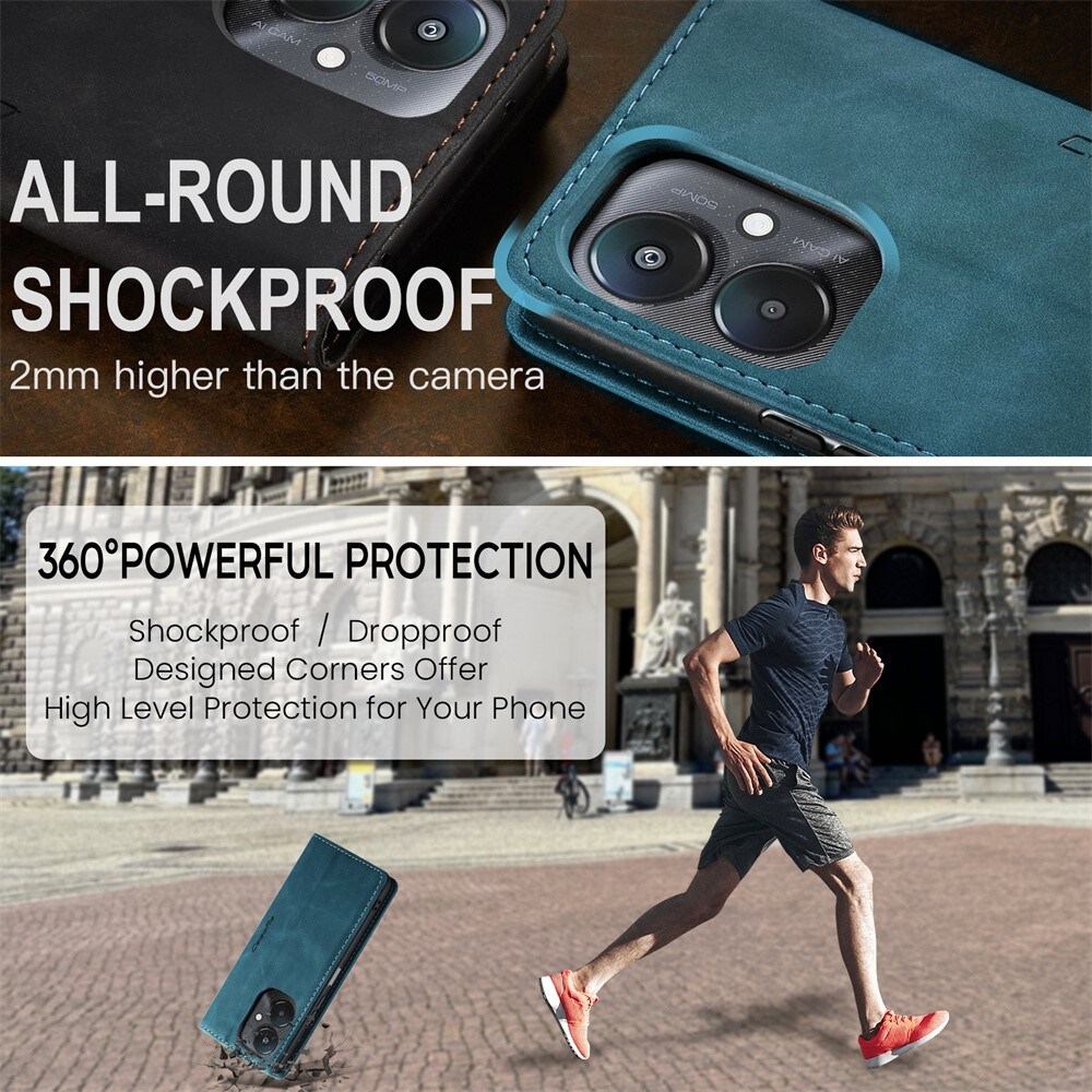 Xiaomi Redmi 13C Slimmat plånboksfodral, Blå