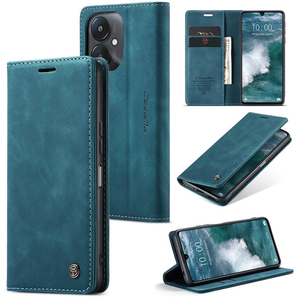 Xiaomi Redmi 13C Slimmat plånboksfodral, Blå