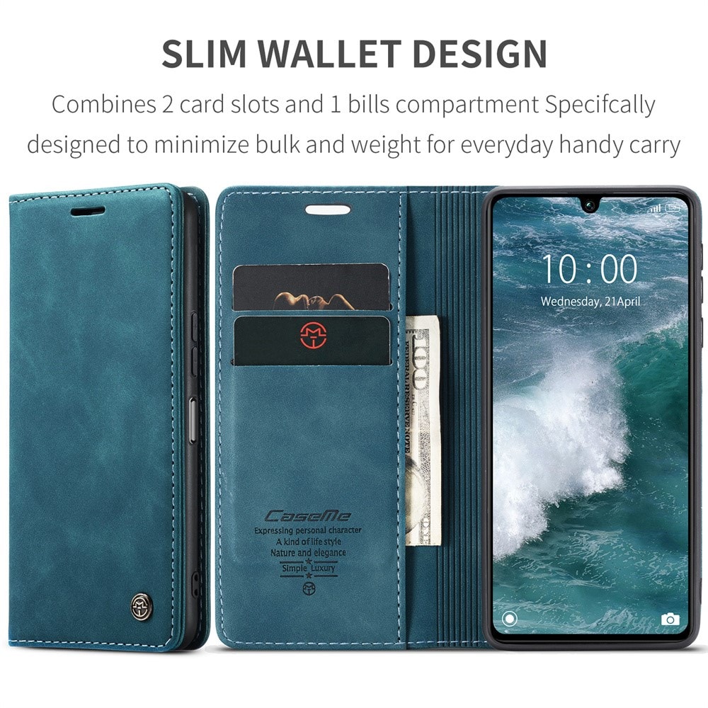 Xiaomi Redmi 13C Slimmat plånboksfodral, Blå
