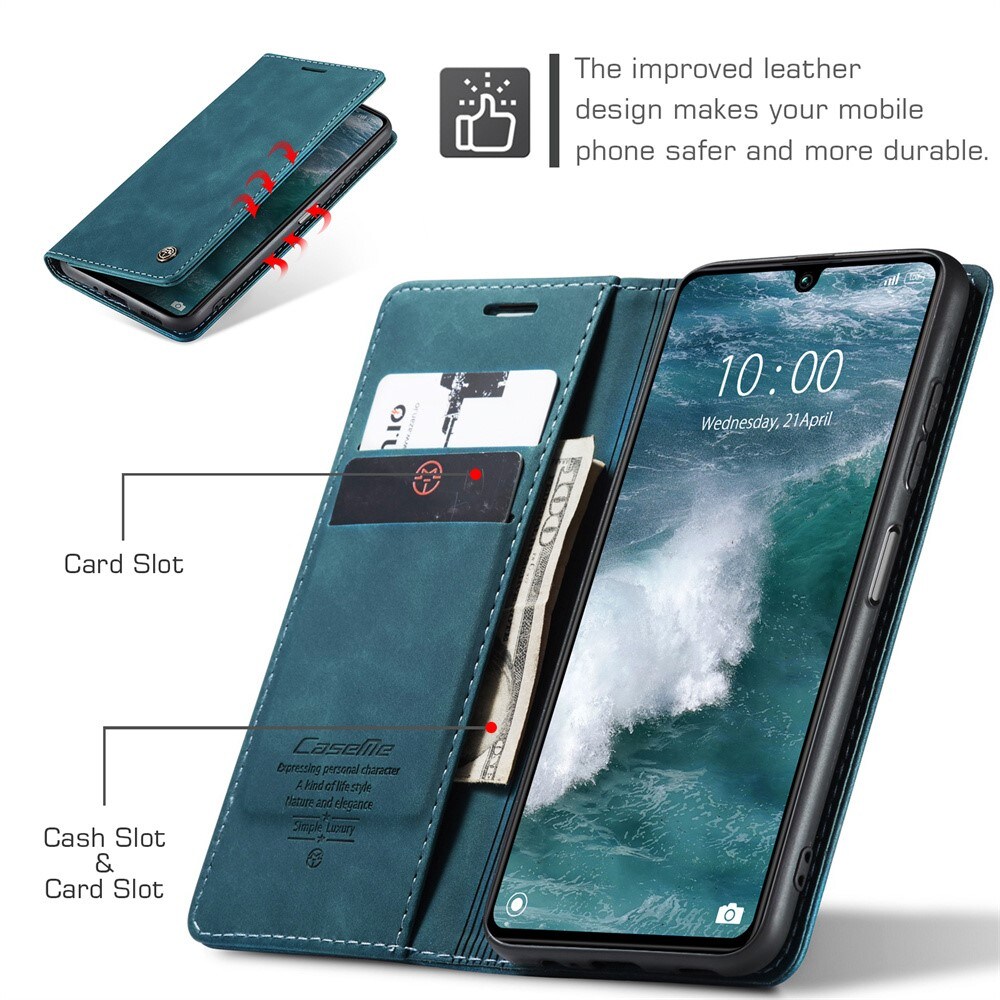Xiaomi Redmi 13C Slimmat plånboksfodral, Blå