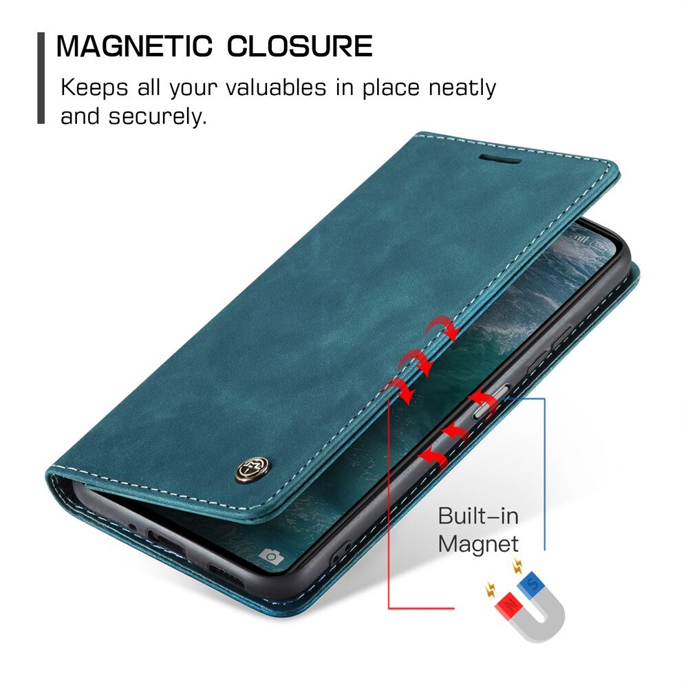 Xiaomi Redmi 13C Slimmat plånboksfodral, Blå